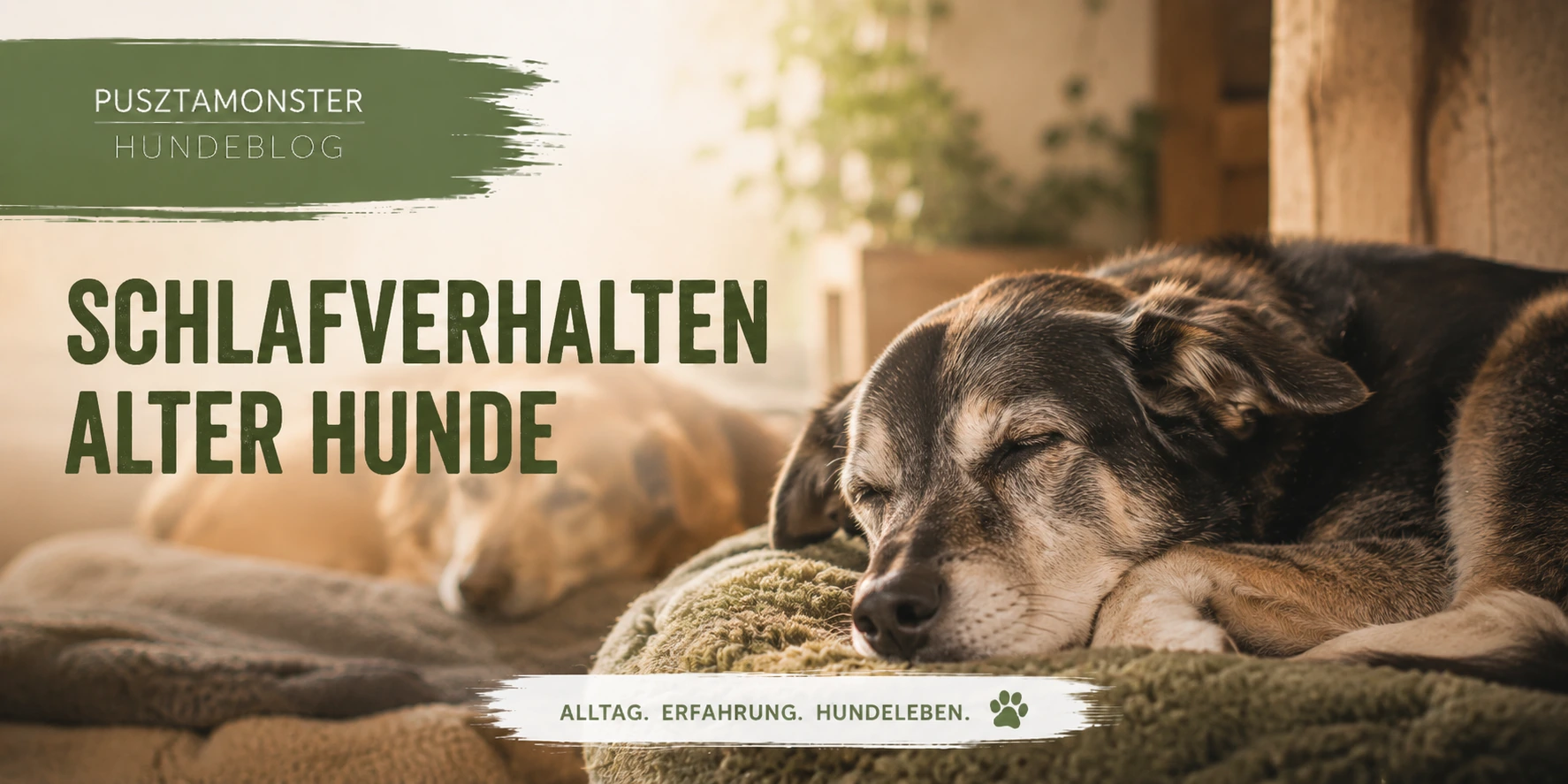 Schlafverhalten alter Hunde: Was verändert sich im Alter?